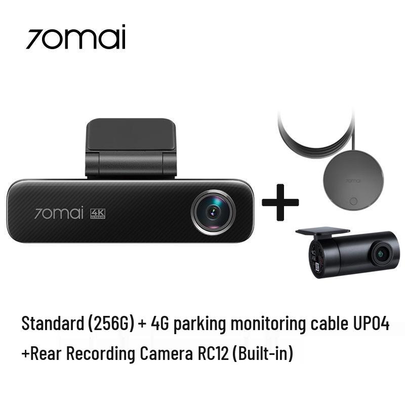 70mai M800 4K Nachtsicht Dashcam: Doppelaufnahme vorne/hinten mit 4G-Fernüberwachung & Parküberwachung.