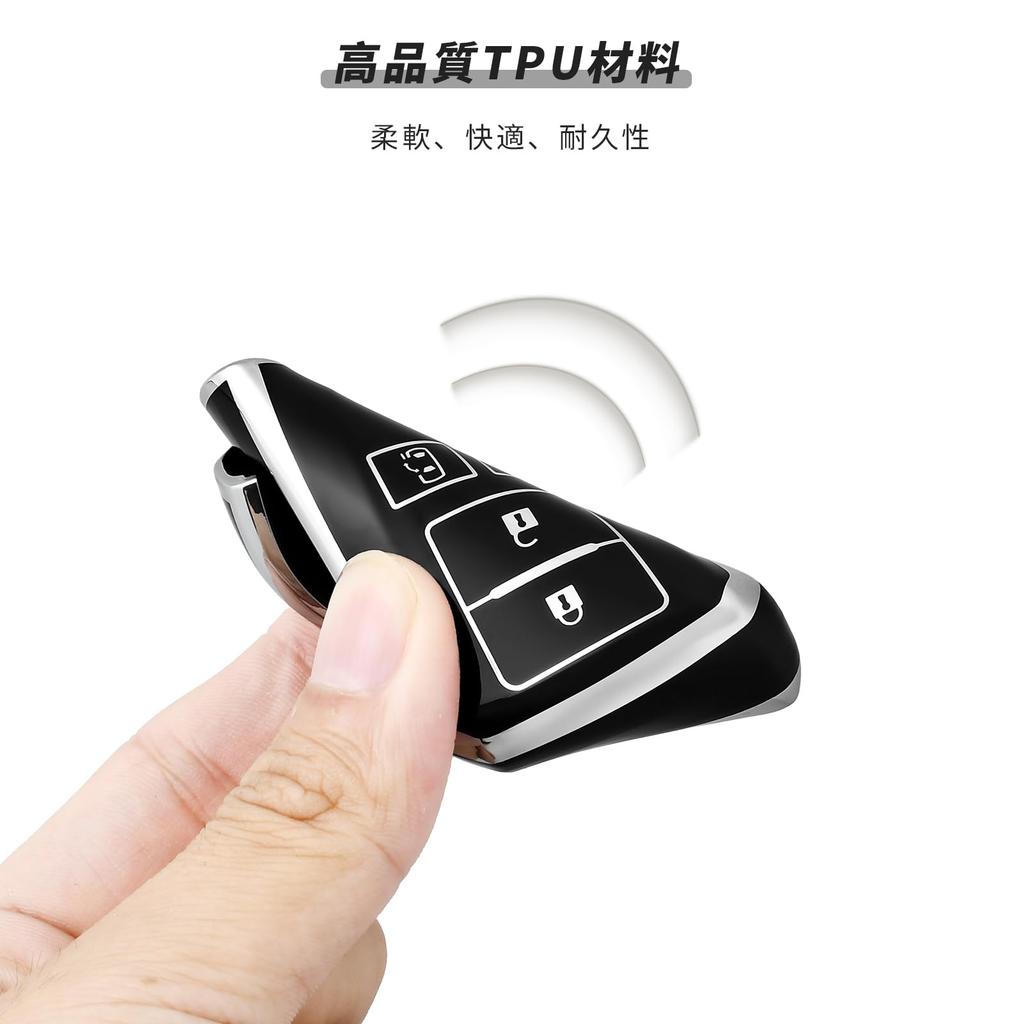 OFFCURVE Hiace Key Case for Toyota Cars, 4 Buttons, Slide Both Sides, HIACE200 Series,