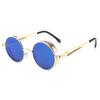 Retro Round Frame Sunglasses: Metal Spring Prince Mirror, Colorful Steampunk Style for Men & Women