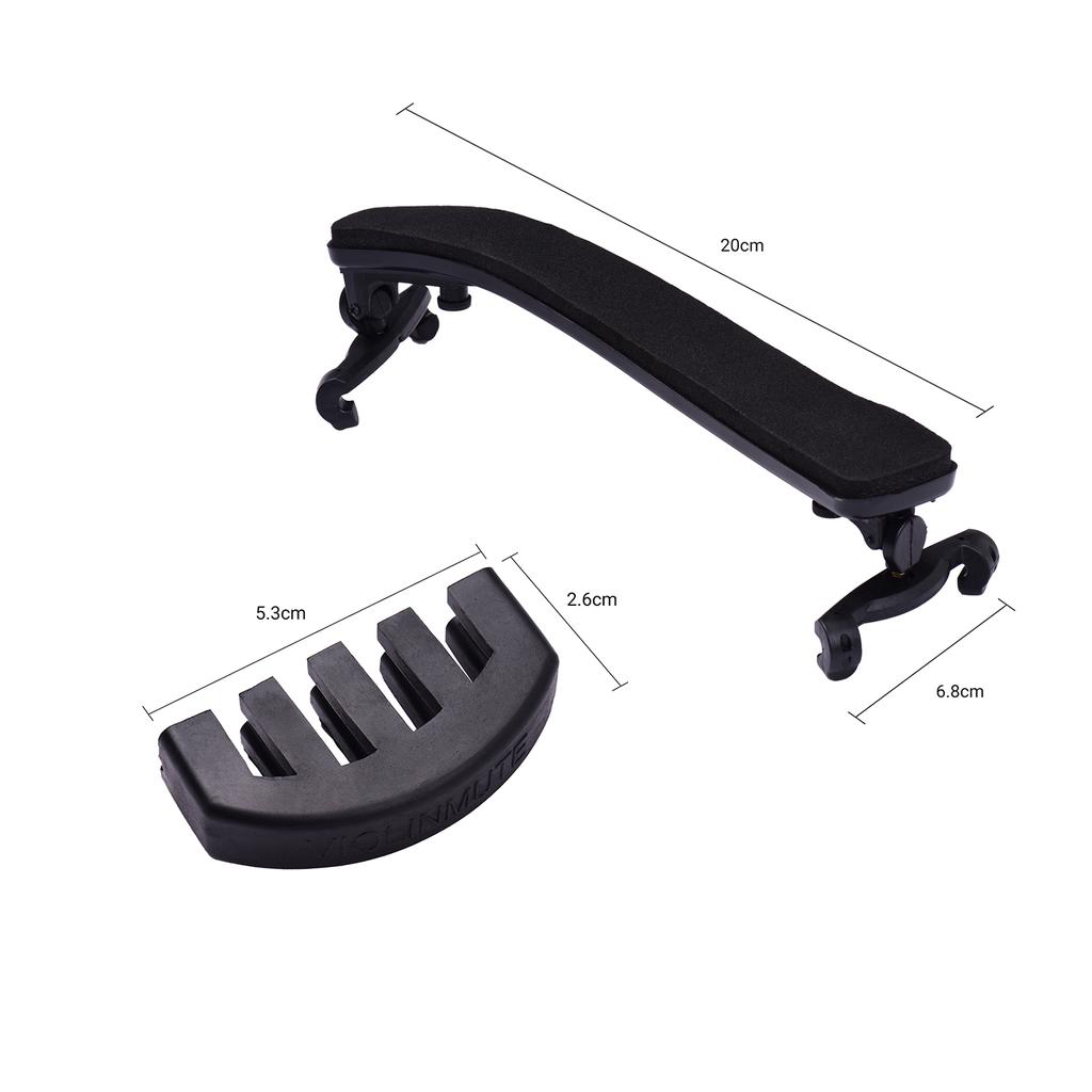 Violin Shoulder Rest Mute Strings Set Violin Part Replacement Kit for 3/4 4/4 Violins