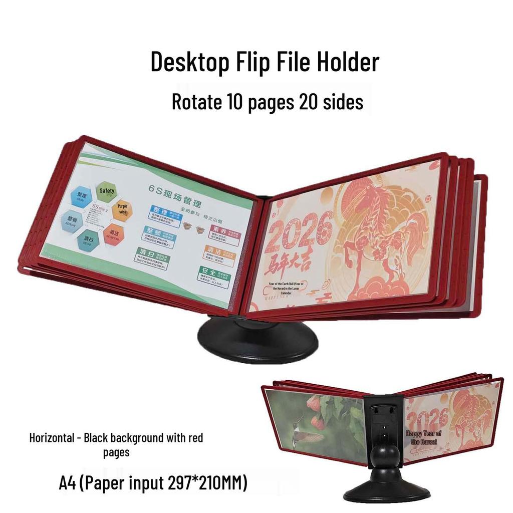 Rotating A4 Desktop File Holder and Display Stand