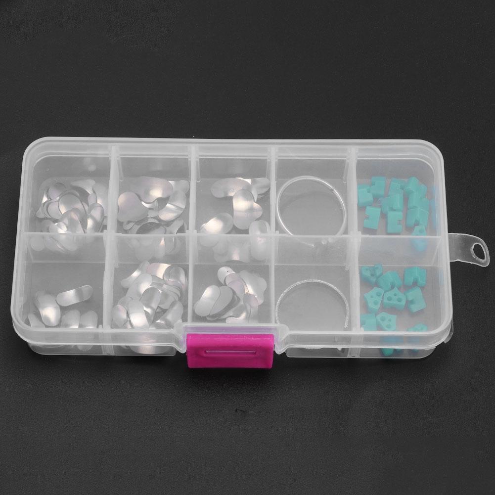 100Pcs/box Dental Matrices Dental Sectional Contoured Matrices Matrices Ring Wedges