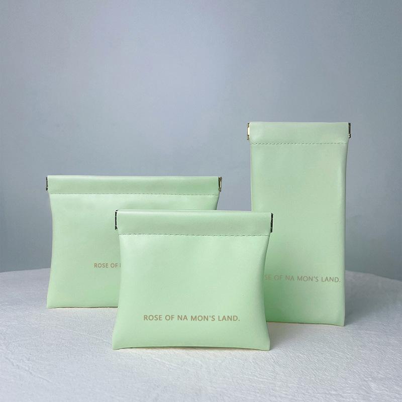 Automatic Closing Makeup Organizer Storage Bag Mini Lipstick Blush Portable Travel PU Leather Makeup Brush Tools Sunglasses Glasses Case Bag