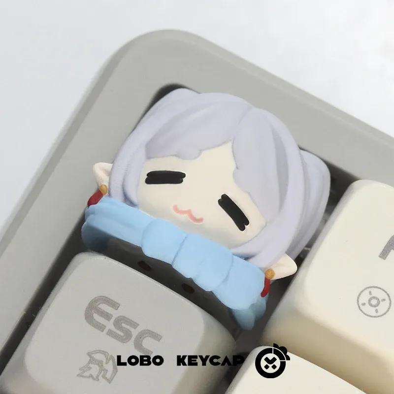 Anime Frieden Theme Series Single Keycap  Resin Fern Cartoon Character Model Toy Mechanical Keyboard Esc Decor Gifts