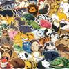 50 Colored Edge Fat Animal Graffiti Stickers Decorate Guitar Notebook Suitcase DIY Waterproof Stickers