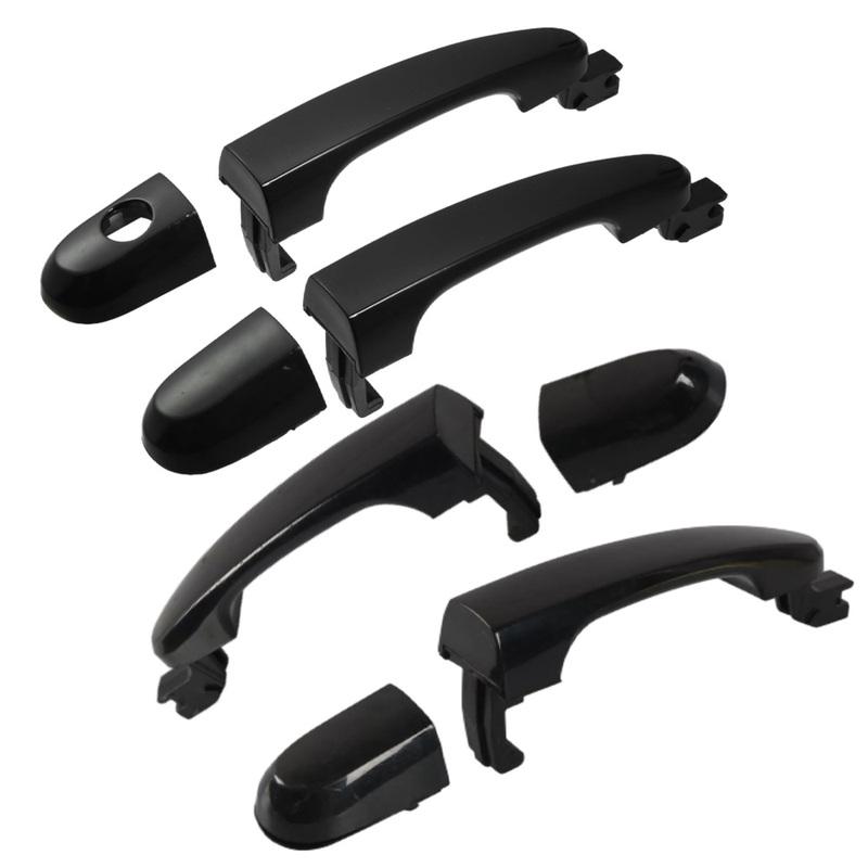 Front Left/Right Side Car Outside Door Handle with Keyhole Black for Kia Sportage 2005 2006 2007-2010 82651-1F010 82661-1F010