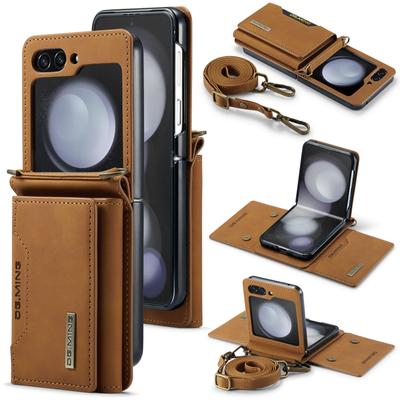 Étui en cuir pour cartes de portefeuille à bandoulière Solt pour Samsung Galaxy Z Flip 5 3 4 Z Fold 5 4 3 S23 S22 Ultra A14 A24 A34 A54 A13 A53