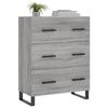 VidaXL Buffet sonoma gris 69,5x34x90 cm bois d'ingénierie 827882