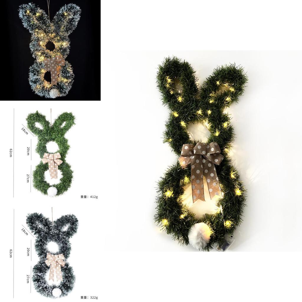 Adorable Easter Bunny Bow Decorative Wreath For Charming Holiday Celebrations