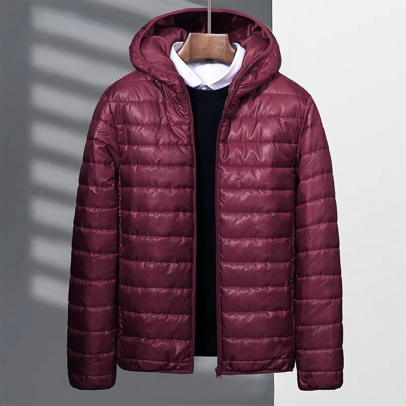 New Autumn and Winter Coats for Men, Cotton-padded Jackets, Men's Light Solid Color Bread Coats, Thin Cotton-padded Jackets