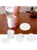100/150 Pieces of White Paper Cup Lids - Dust-proof, Hygienic, Durable, Disposable, and Stackable Travel Cup Lids - Perfect for