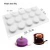 24-Cavity Round Silicone Mold for Mousse, Fondant, Chocolate, and Candle Making