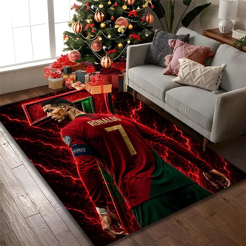 1pc Cristiano Ronaldo Printed Chair Rug for Home Office Use, Living Room Kitchen Game Room Area Carpet