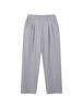 Enbiei Double-Pleat Wide Long Sweatpants Melange Gray