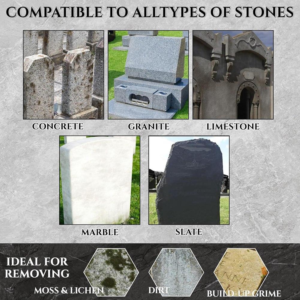 

Набор для чистки надгробий Good-Grave - Включает 6 шт. инструментов для чистки надгробий из гранита, мрамора и камня - Набор щеток