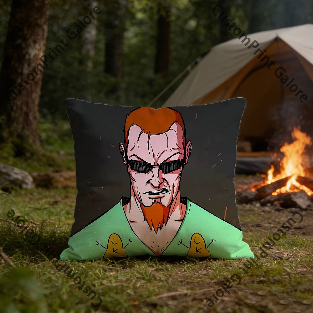 The PPostal DDude Pillow Cover Polyester Square Cushion Case  cm Decorative for Home Couch Bed Car Decor
