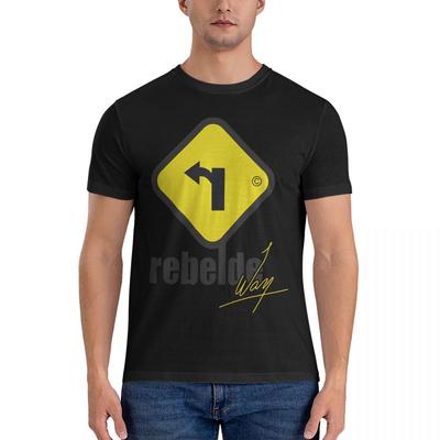 חולצת טי Way לגברים Rebelde וינטג' כותנה טהורה חולצת טי צווארון עגול שרוול קצר מתנת יום הולדת ביגוד