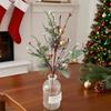 Christmas Decoration Pine Needle Cuttings Red Fruit with Frost Flower Arrangements Christmas Tree Decoration Pine Cone Branches