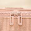 Women Corduroy Travel Makeup Storage Bag Portable Zipper Cosmetic Bag with Handle Square Large Capacity Toiletry Wash Pouch
