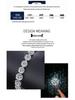 S925 Sterling Silver Moissanite Round Bracelet - Luxury Heavy Industry Style, Super Shiny High-End Women's Jewelry.