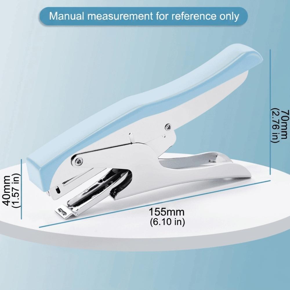 Lever-Operated Metal Handheld Stapler Ergonomic Heavy Duty Hand Stapler with Staples Labor-Saving Large Capacity Hand Stapler