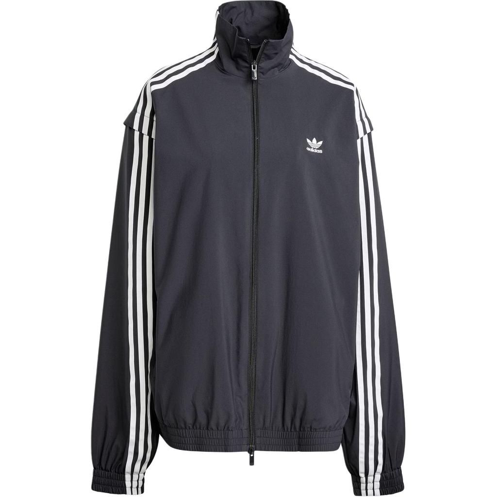 Adidas Originaler Adilenium Zip-Off Treningsjakke Stripet Logotrykk Ståkrage Glidelås Sport Løs Mote Allsidig Langermet Jakke Damejakke JM9251