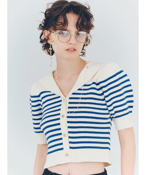 Furfur Sailor Collar Knit Pullover RWNT251121 BLU Women's