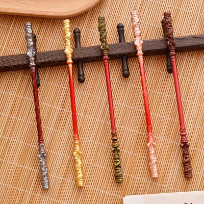 Creative Mini Wukong Cudgel Meatal Model Monkey King Wukong Weapon Small Ornament Crafts Children Toys Anime Peripherals Gifts
