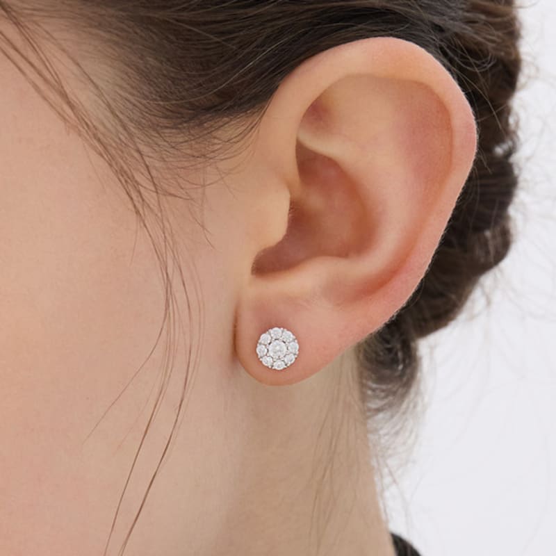Hyeres-lor Essence Silver (W) Flower Earrings HL4E55424W9XXX