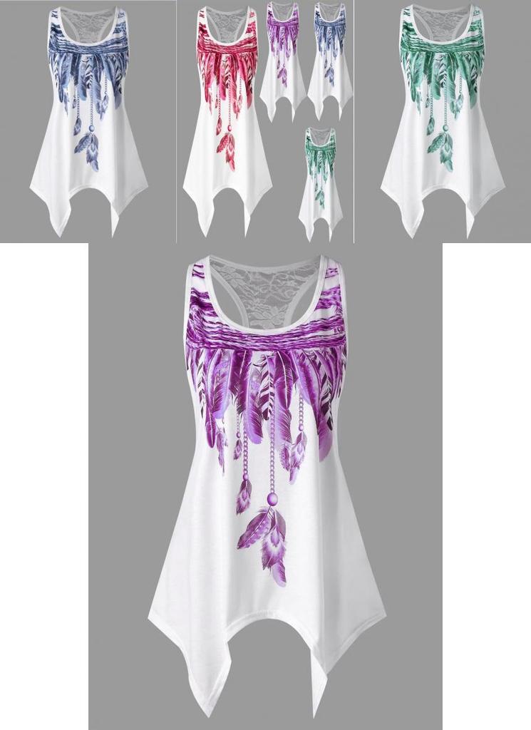 Premium Quality Tank Tops Sexy Women Sleeveless Crop Tops With Cotton Print Lace