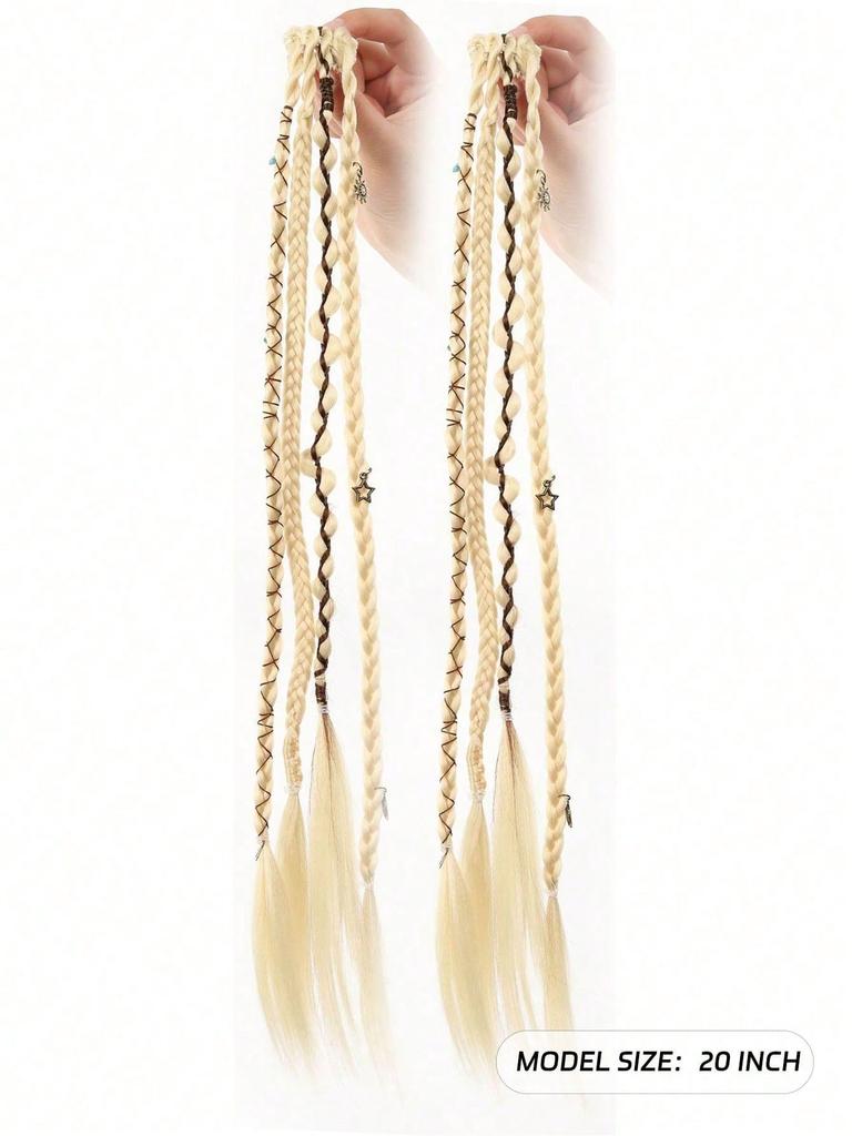 2Pcs Long Braid Hairpiece Clip In Hair Extensions