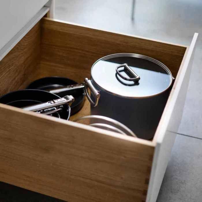 Marmite - joseph joseph - 25 cm - antiadhésive en céramique - poignées pliables - couvercle en verre trempé