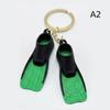 1Pcs 3D Printed Mini Diving Fin Key Chain Flipper Keyring Diver Diving Gift Novelty Summer Beach Swimming Pendant For Bags