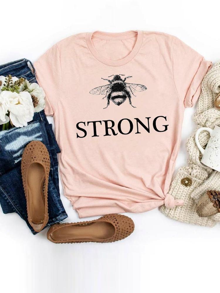 

Модна літня жіноча футболка з принтом з коротким рукавом і бантом у формі метелика. 4XL