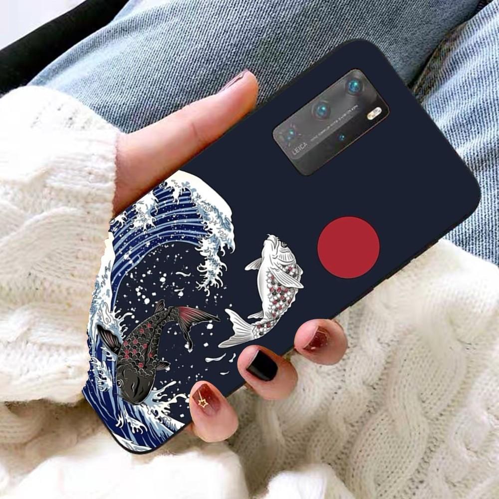 Japanese Wave Girl Dragon Phone Case For Huawei P 8 9 10 20 30 40 50 Pro Lite Psmart Honor 10 lite 70 Mate 20lite