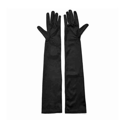 Xianyi Bachelorette Party Black Long Gloves Nightclub Fun Long Milk Silk Five-finger Gloves Etiquette Gloves P34