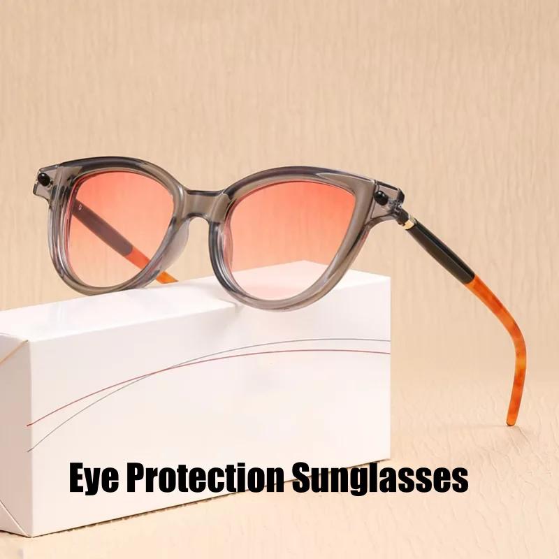 Trendy Fashionable Sunglasses for Men Women Trendy Outdoor Travel Car Driving Sun Glasses Retro UV Protection Cat Eye Shades