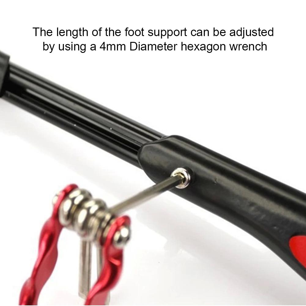 Parkstützständer, verstellbarer Fahrradständer, Aluminiumlegierung, MTB-Rennrad, Seitengepäckträger, Fußstütze für MTB/Schnee/Faltrad
