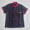 Atmungsaktive kurzärmelige Kochuniform für Herren für Restaurant und Catering, mit Langarm-Option und besticktem Text