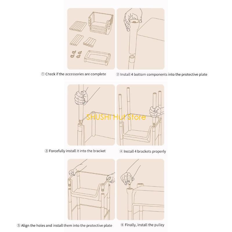 Multi Purpose Narrow Slit Bookcase Multi Layer Utility Cart with Lockable D57B