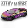1:24 Skala 720S Apollo EVO Autos Spielzeugmodell Miniatur Sportwagen Rad Rückzieher Gummi Reifen Fahrzeugmodelle Festivalgeschenke