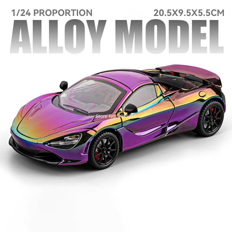 1:24 Skala 720S Apollo EVO Autos Spielzeugmodell Miniatur Sportwagen Rad Rückzieher Gummi Reifen Fahrzeugmodelle Festivalgeschenke