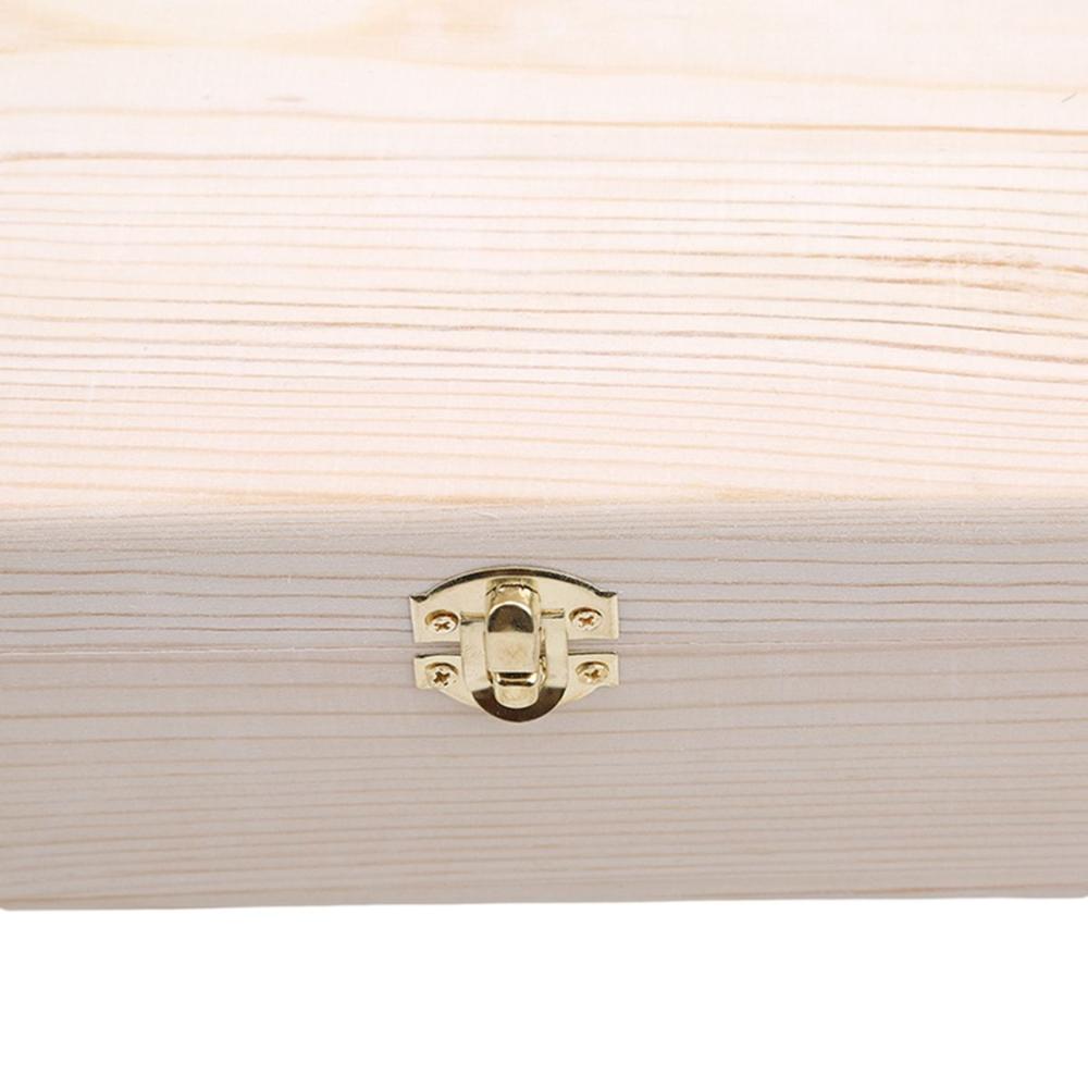 Small Lock Retro Wooden Necklace Bracelet Vintage Pearl Case Box Wooden Box Jewelry