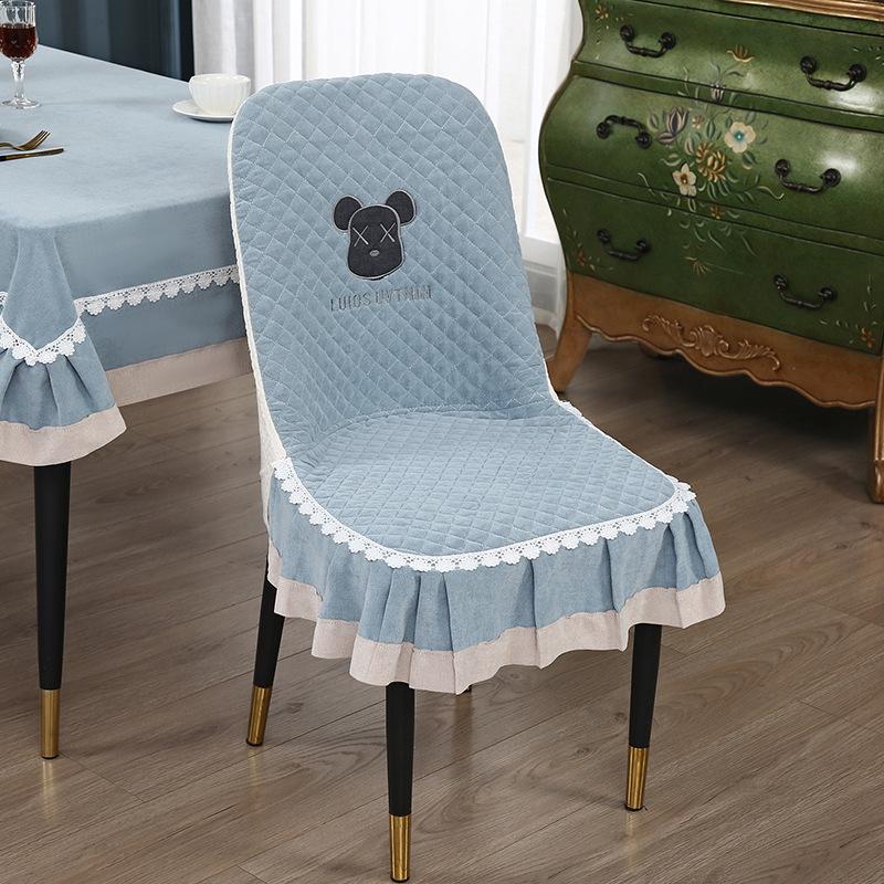 Special-Shaped Chair Seat Cushion One-Piece Chair Cover, Light Luxury Dining Table Chair Cover Universal In All Seasons, Non-Slip And Breathable Cover