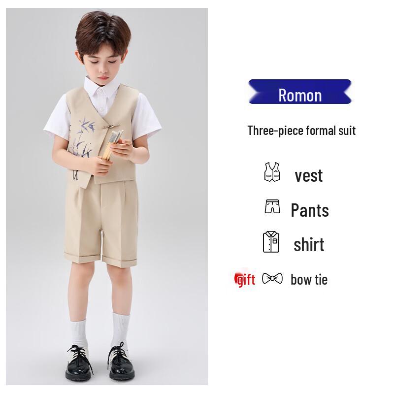 Boys  British Style Formal Vest Suit Set 110