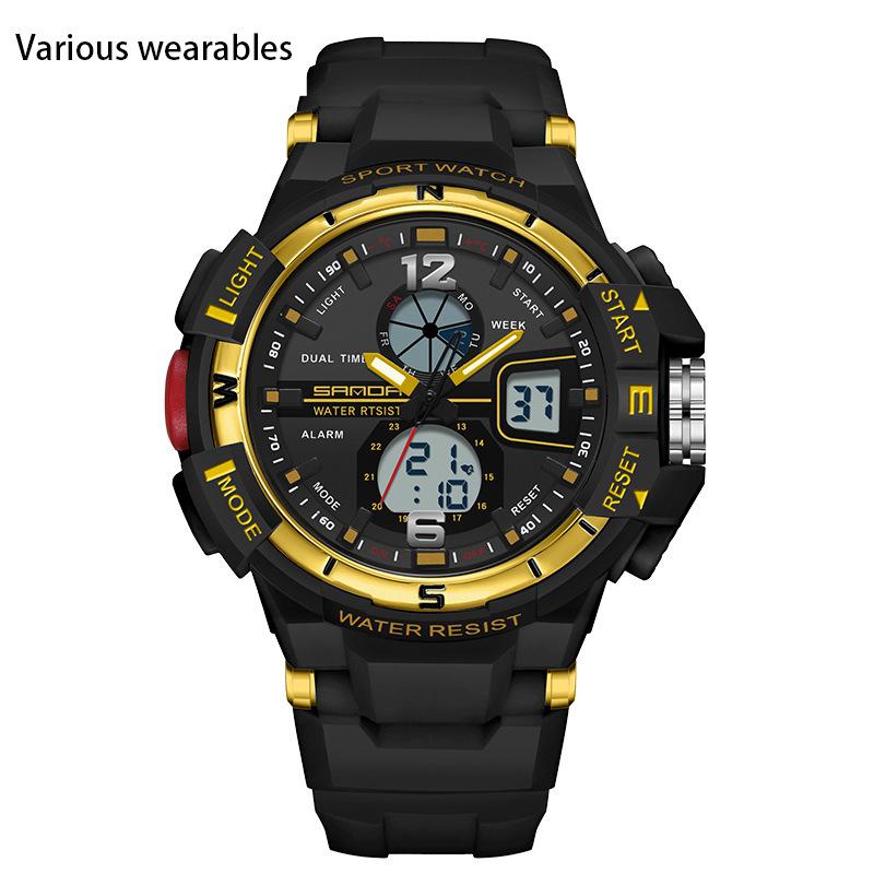 Couple Electronic Watch Multi-functional Outdoor Mountaineering Luminous Waterproof Men's and Women's Watch Alarm Clock Couple Watch
