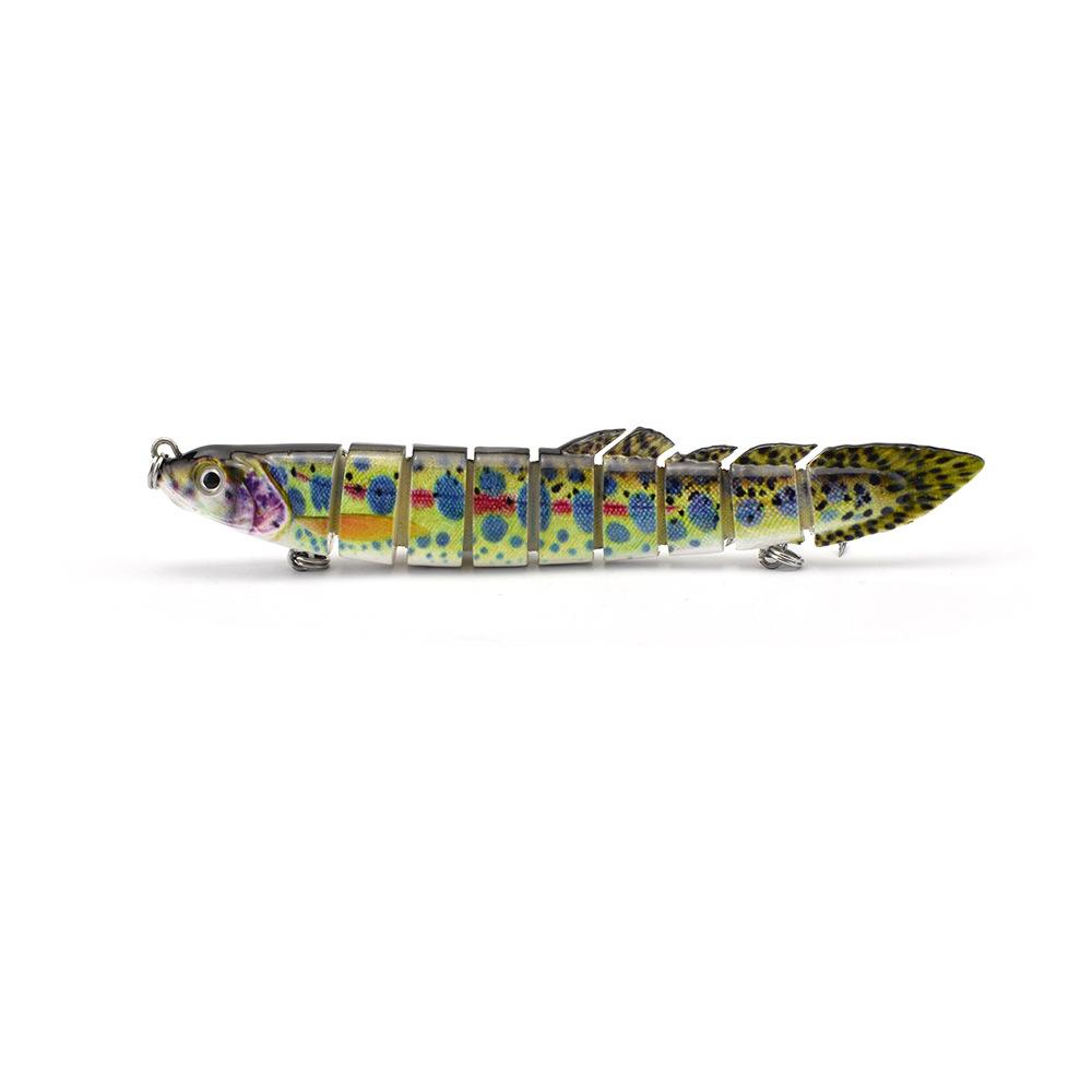 Cloth Strip Link, Flexible Swimming Posture, Multi-Section Fish 9 Sections, Loach Freshwater Simulation Bait Abs Plastic Simulation Luya Fish