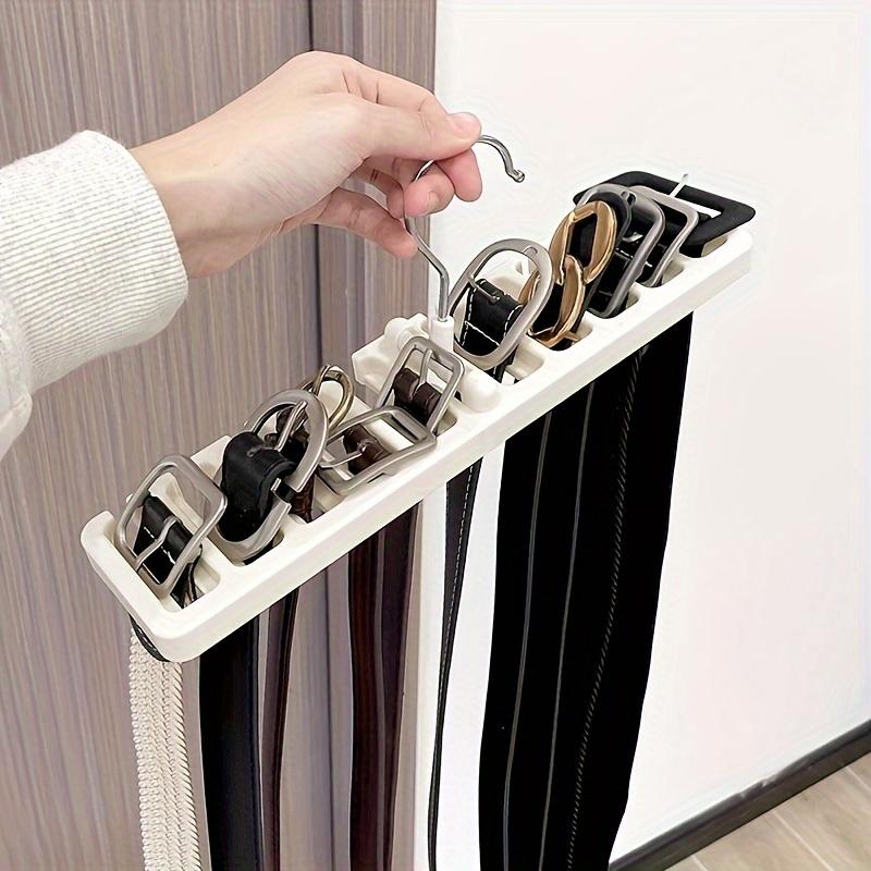1pc Household Belt Storage Artifact Rack Scarf Hanging Rack Silk Scarf Tie Hanger Multifunctional Hook Waist Belt Tie Ring