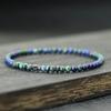 Nova Pulseira de Contas de 4mm Para Homens Pulseira de Caveira Preta Homme Pedra de Rocha Vulcânica Pequena Olho de Tigre Pulseira Presente Para Ele