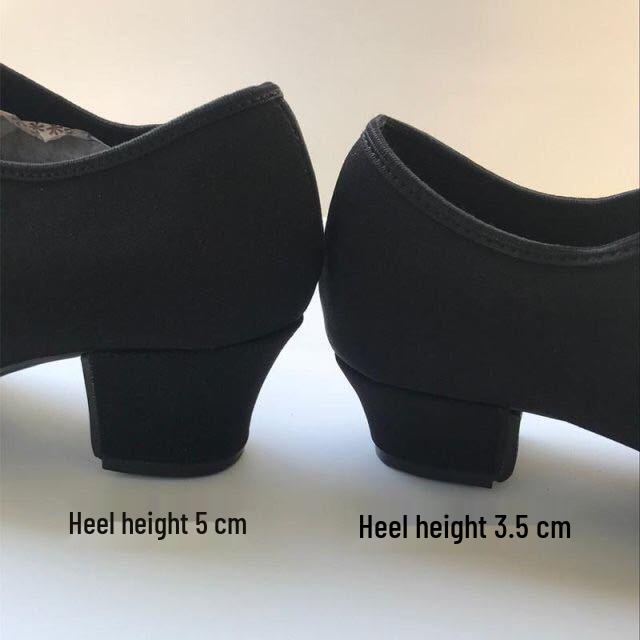 Zapatos de Baile de Salón y Latino para Mujer con Suela Blanda Negra - Tela Oxford
